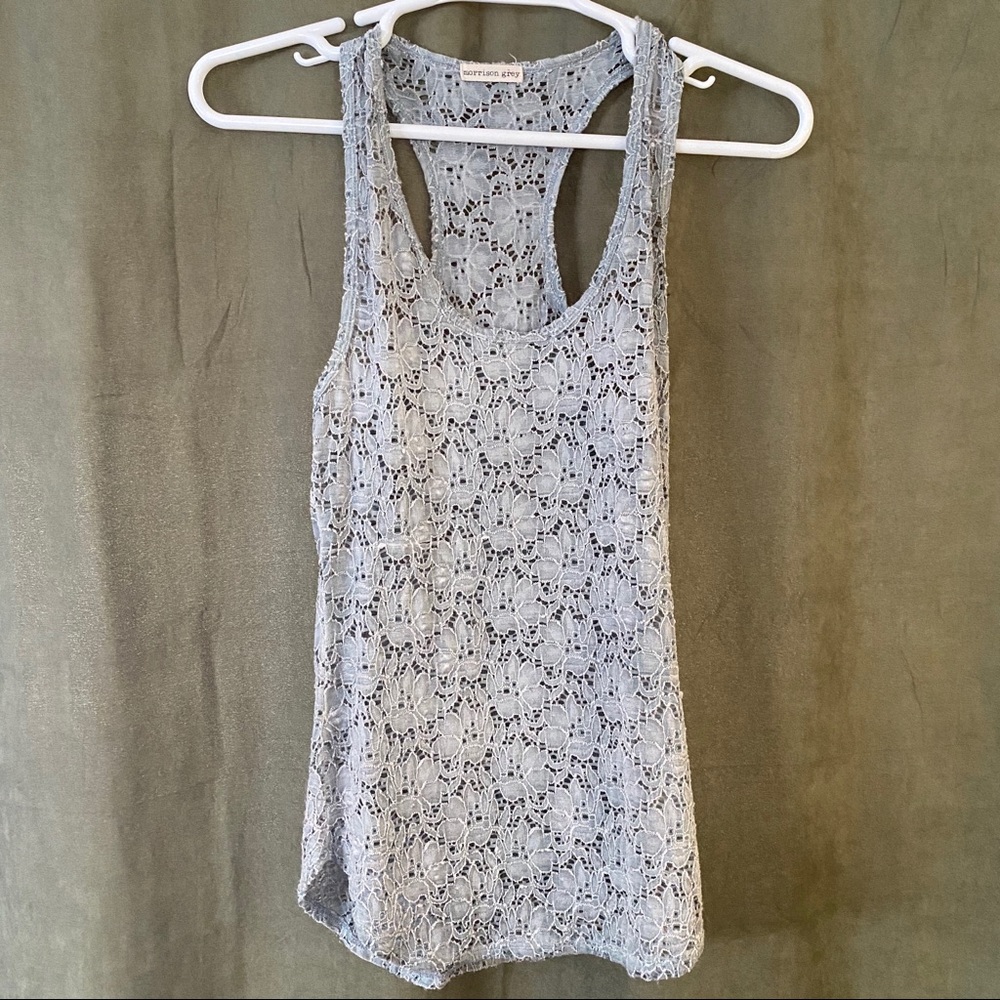 Morrison Grey lace tank